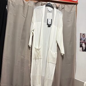 Joseph Ribkoff Cream Open-Front Lightweight Cardigan